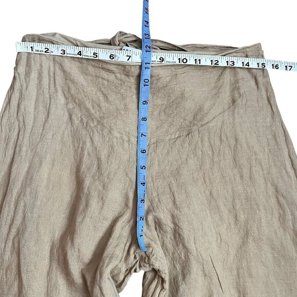 SARAH PACINI Beige Linen Harem Pants Made In Italy Size 3 US Large - Picture 4 of 9